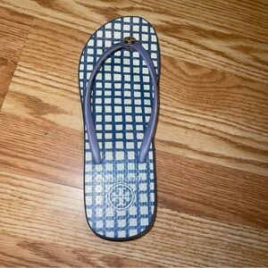 Tory Burch Flip Flop Sandal Blue Rubber Platform Women’s US 9-9.5 LEFT SHOE ONLY